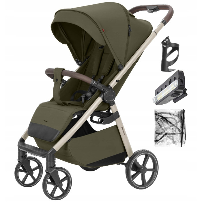 Дитячий прогулянковий візок CARRELLO BRAVO M/Lite, колір Flax Green