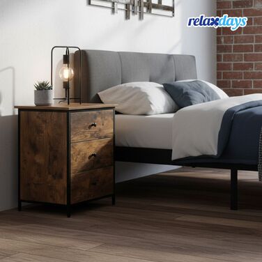 Приліжкова тумбочка Relaxdays з 3 висувними ящиками