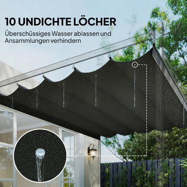 Замінні підлоги для павільйонів 3x3 м з дренажними отворами, розміром 2,50 x 2,55 м, темно-сірого кольору