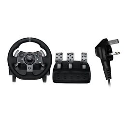Logitech G920 Driving Force Racing Wheel – Ігровий кермо з Force Feedback 900°, педалі з нержавіючої сталі, для Xbox Series X|S, Xbox One, PC, Mac – Чорний