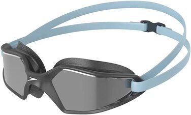 Плавальні окуляри Speedo з гідроімпульсним дзеркалом, зручна посадка, Регульований дизайн, сірий і сріблястий кольори, універсальний розмір для дорослих, Ardesia / прохолодний сірий / хром