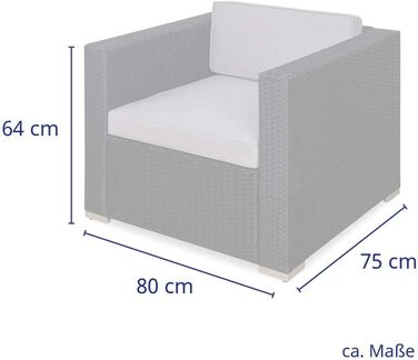 Набір садово-розслаблювальних меблів SVITA California з поліротангу (чорний, крісло CALIFORNIA/LUGANO)