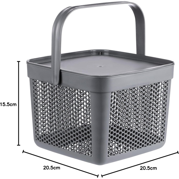 Набір контейнерів для зберігання картоплі, цибулі та часнику Uandu (3 шт., 5л, антрацит)