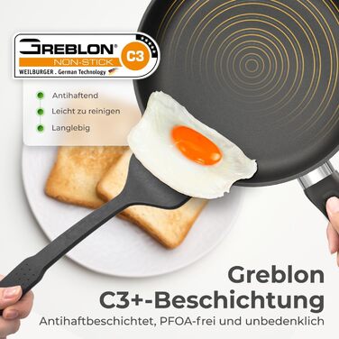 Сковорода-гриль KLAMER Induktion 28 см з нержавіючої сталі для стейків та тушкування