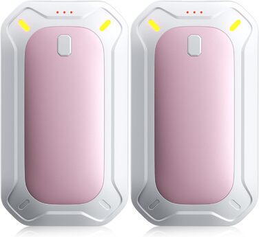 Електричні грілки для рук ColdSky (2 шт), рожеві - багаторазові, портативні, до 12 годин нагріву