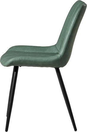 Набір обідніх стільців CLIPOP (4 шт), штучна шкіра, зелений, для кухні та вітальні
