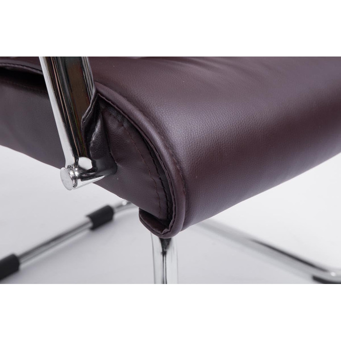 Стілець конференційний Sievert з м'якою оббивкою та штучною шкірою, коричневий