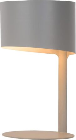 Лампа настільна LUCIDE KNULLE сірого кольору, діаметр 15 см, цоколь E14