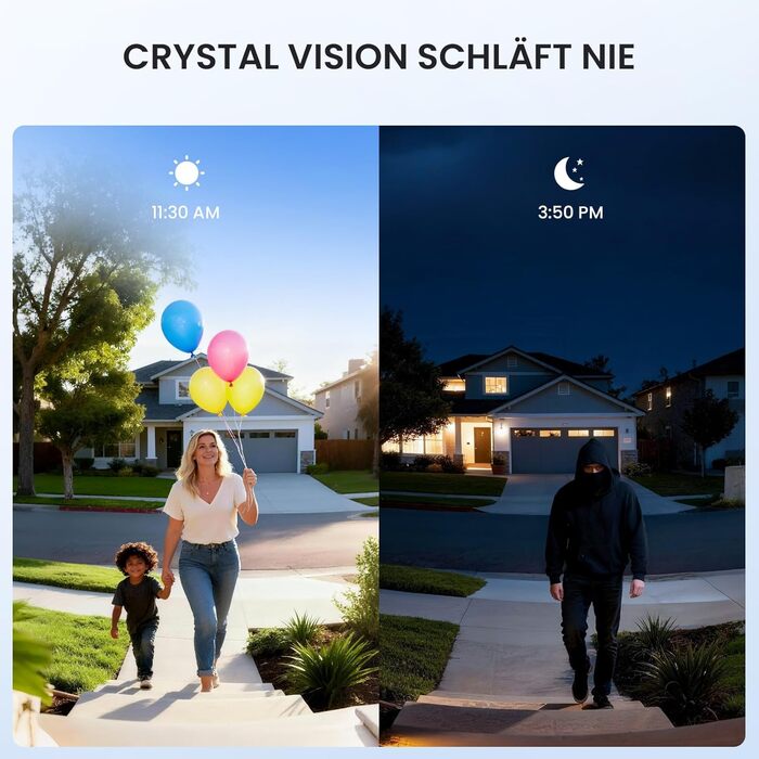 Відеодзвінок ieGeek 2K з камерою, бездротовий, IP66, AI-розпізнавання руху, нічне бачення, без підписки, сумісний з Alexa, Wi-Fi 2.4GHz, з внутрішнім дзвінком (білий)