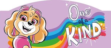 Ліжко дитяче Leomark Paw Patrol Smart - дерев'яне, 70x140 см, з текстильними ящиками, білий/рожевий колір, з принтом (Paw Patrol 04)