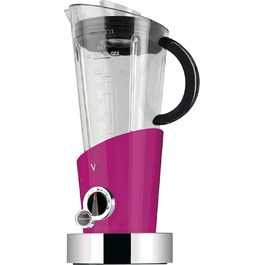 Електричний міксер для молочних коктейлів і смузі, з функцією криголама, 4 швидкості, об'єм 1,5 л, 500 Вт, інноваційний дизайн (фіолетовий)