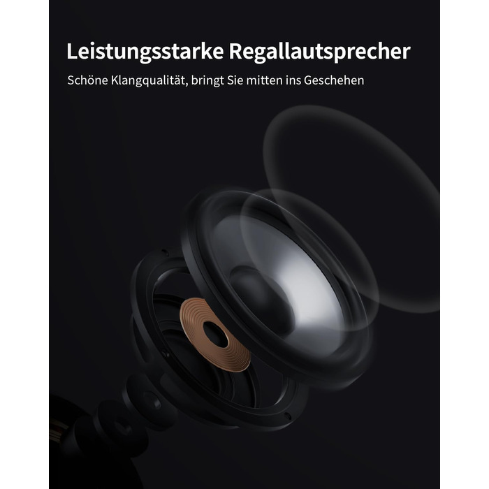 Вініловий програвач Angels Horn Vintage з Bluetooth, Hi-Fi, зовнішніми поличними колонками, вбудованим фонокоректором, двошвидкісний (33/45 об/хв), з картриджем AT-3600L, ремінний привід