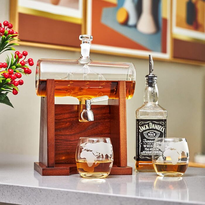 Скляний набір для віскі: карафа та 2 келихи, 1250 мл, The Wine Savant