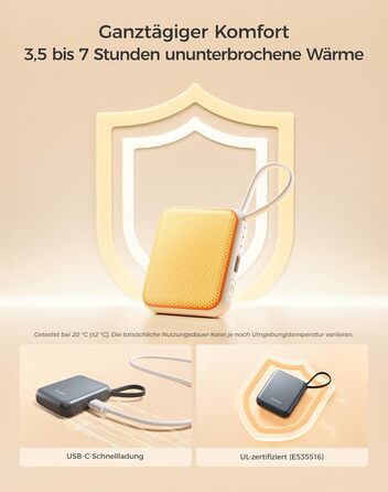 Електричні грілки для рук OCOOPA 2 шт., 3 режими нагріву, швидкий нагрів, 4000mAh, перезаряджаються USB, для жінок, зимові outdoor, сірі