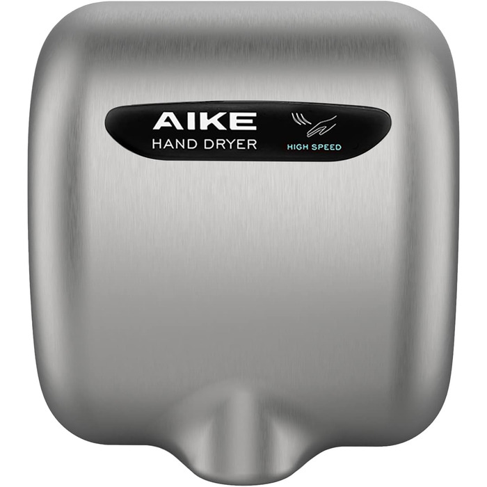 Електричний сушар для рук AIKE AK2800B ECO з сенсором, HEPA-фільтром та з нержавіючої сталі, 10-15 сек сушіння, екологічний