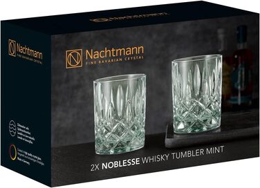 Набір чашок для віскі з 2 предметів Зелені келихи для віскі Кришталевий келих 295 мл Mint Noblesse Fresh 104241