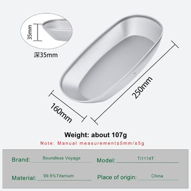 Титанова пластина Надлегкий металевий посуд Портативний посуд для кемпінгу на відкритому повітрі Риба Фруктові закуски Овочева обідня тарілка Сіра квадратна тарілка з сумкою для перенесення (Ti1142t-s)