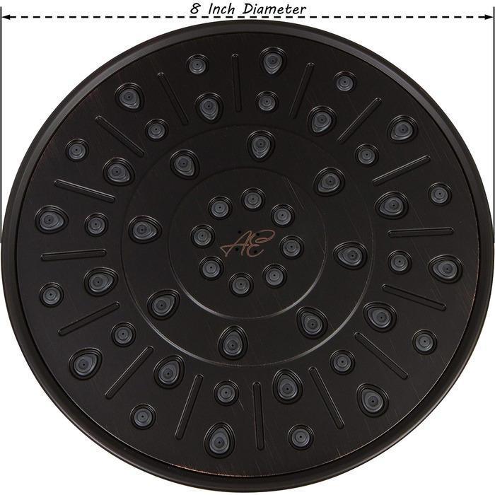 Стаціонарний душовий рохпилювач Aqua Elegante 20,3 см чорний