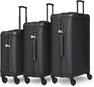 Набір валіз Lazarotti Palermo 3 шт. (S+M+L) | Чорний | S 55 см, M 67 см, L 79 см | TSA-замок, 4 колеса, захист кутів