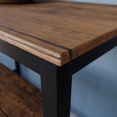 Набір барного столу Vida Designs Roslyn 2 з 2 барними стільцями, індустріальний стиль, сталеве каркас, темне дерево