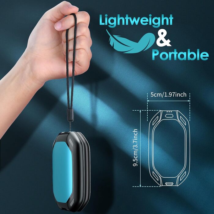 Електричний нагрівач для рук, 2 шт. Перезарядний магнітний кишеньковий нагрівач, ультралегкий та тонкий з великою ємністю 6000 mAh, 3 режими нагріву для чоловіків та жінок, для активного відпочинку, гольфу, кемпінгу (Синій, 1)