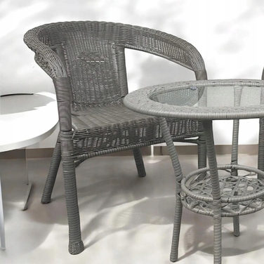 Комплект садових меблів із техноротангу MTG Trade Group, сірий, 3 предмети