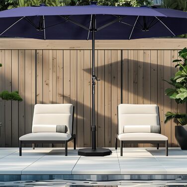 Підставка для парасольки на терасу, 18.6 кг, на колесах, чорна, для маркетних парасоль, міцна, підставка для парасольки, база для тераси, басейну, двору