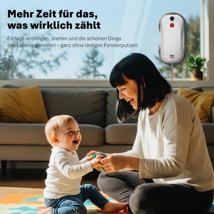 Робот для миття вікон AFR230 з подвійним розпиленням, інтелектуальною навігацією та пультом дистанційного керування, для внутрішніх та зовнішніх вікон, об'єм бака 60 мл, сумка для зберігання, 8 ганчірок