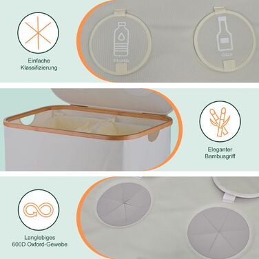 Контейнер для збору пляшок Relaxdays з двома відділеннями