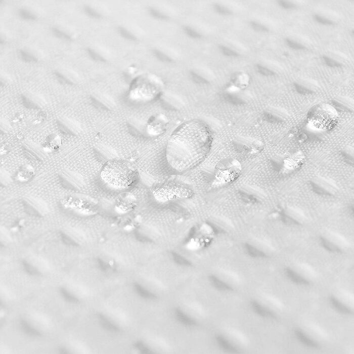 Шторка для душу Barossa Design Extra Langer, 203 см, Візерунок соти, бавовна, готельний стиль, важка тканина, для прання, 183x203 см (Білий/Розкішний сад)