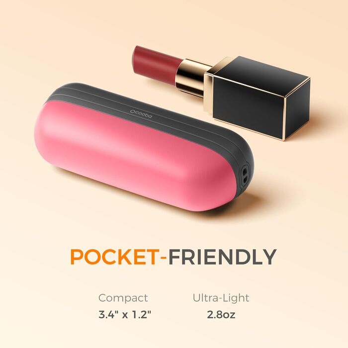 OCOOPA Грілки для рук UT2S Mini, 5200mAh, 2 шт. - Магнітні електричні грілки для рук, багаторазові, для кемпінгу та відпочинку на природі, подарунок для жінок та чоловіків (чорний рожевий)