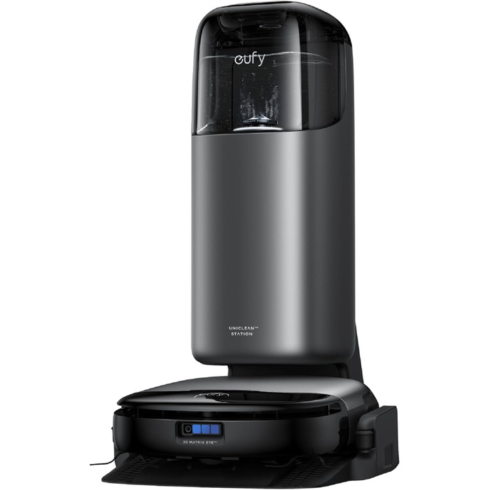 Робот-пилосос eufy L60 з базою самостійного очищення, потужність 5000Pa, захист від намотування волосся, 60 днів без випорожнення, iPath лазерна навігація (відновлений) (S1 Pro)