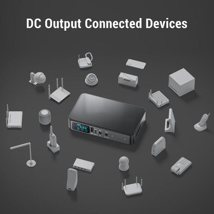 Mini UPS 10400mAh: стабільне живлення для роутера та камери, 5V/9V/12V вихід