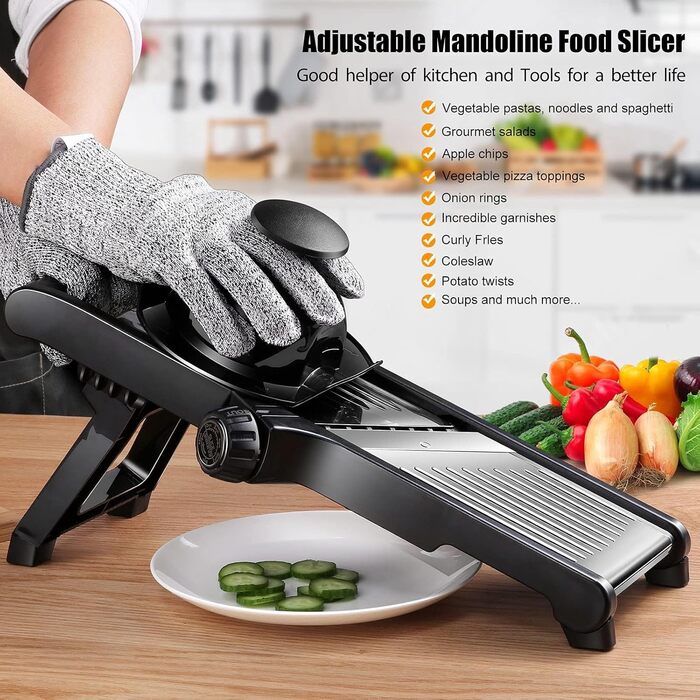 Машинка для нарізання овочів Mastertop 5-в-1: тертка, слайсер, нарізач для овочів, фруктів та сиру