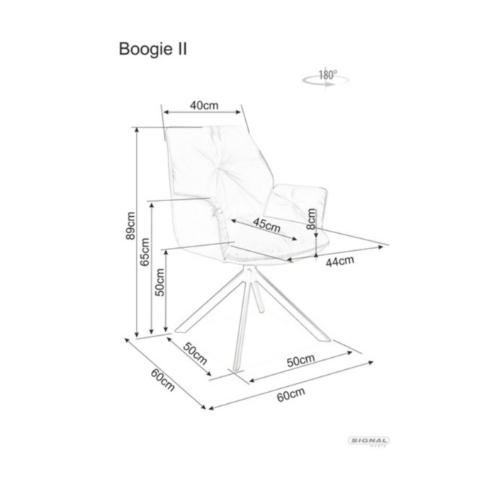 Стілець BOOGIE II VELVETчорний каркас/чорний BLUVEL 19