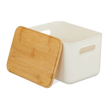 Набір з двох контейнерів для зберігання Relaxdays з кришкою