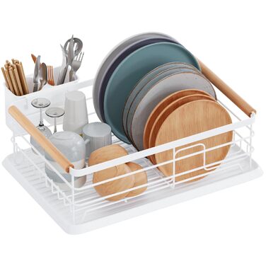 Сушарка для посуду BRIAN & DANY з піддоном, 42x30x15 см, біла