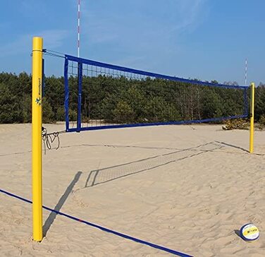 Професійна сітка RomiSport для пляжного волейболу Волейбол 8,5 м, професійна сітка 9,5 м для пляжного волейболу Червоний синій атмосферостійкий відкритий закритий (синій, 9,5 м)