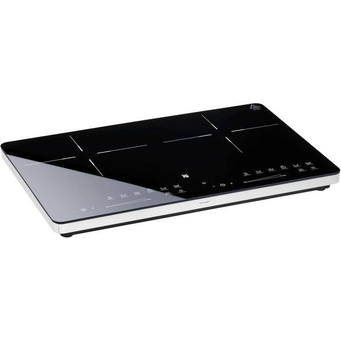 Індивідуальна індукційна плита WMF Kult X з 2 конфорками, діаметром до 28 см, 8 рівнів, функція розпізнавання посуду, сенсорний дисплей, склокераміка, таймер, 3500 Вт