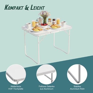 Зручний розкладний туристичний столик Relaxdays