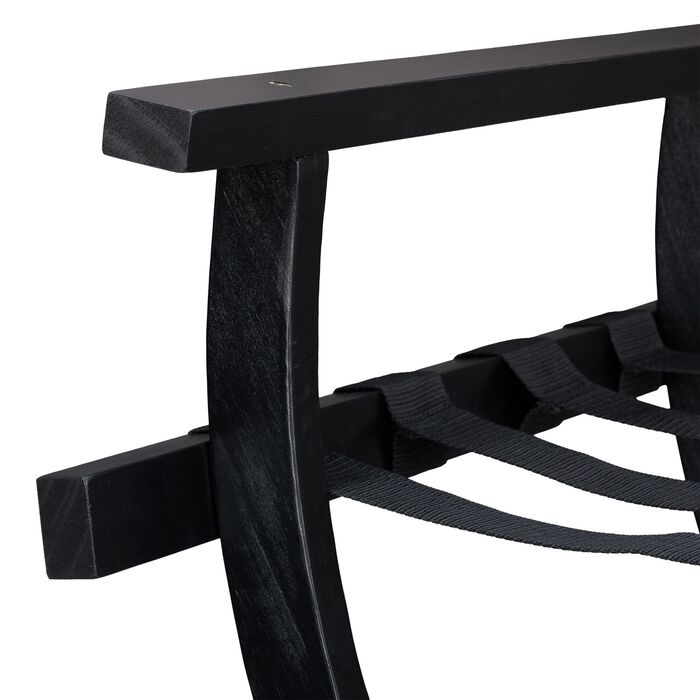 Підставка для валізи Relaxdays чорного кольору з захистом для стін