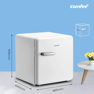 Mini холодильник Comfee RCD50WH1RT(E) – 47 л, білий, регулювання температури