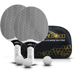 Набір ракеток для настільного тенісу Senston, професійні ракетки для настільного тенісу з 3 м'ячами, набір гумових ракеток для пінг-понгу