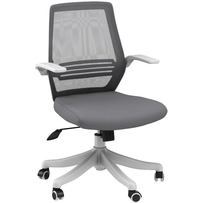 Офісний крісло SIHOO ергономічне з регульованими підлокітниками, підтримкою попереку та м'якою спинкою Mesh. Сірий колір.