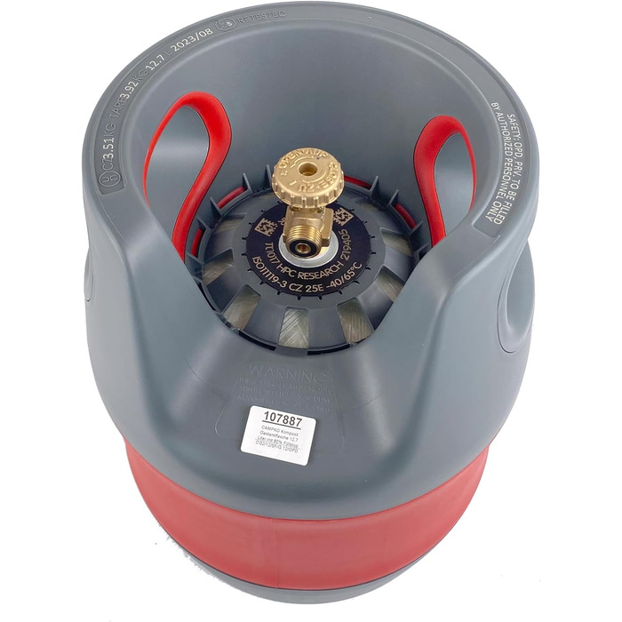 Газовий балон CAMPKO 5 кг, 12,7 л, композитний, з клапаном безпеки - найлегша для пропану