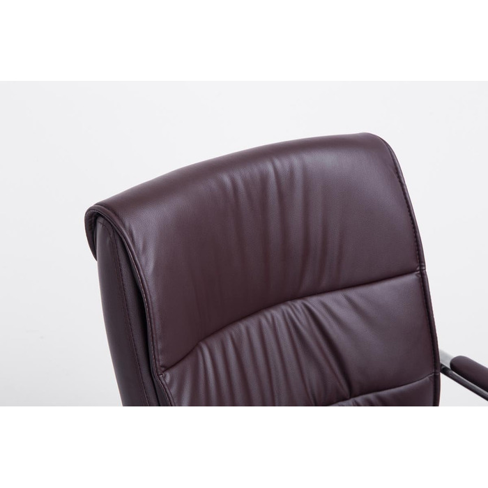 Стілець конференційний Sievert з м'якою оббивкою та штучною шкірою, коричневий