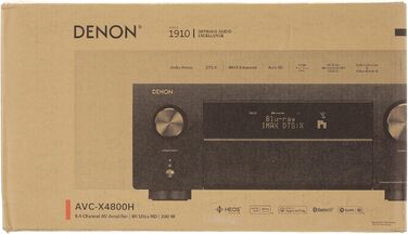 Канальний AV-ресивер Denon AVC-X4800H, 8K, Dolby Atmos, DTSX, Bluetooth, HEOS, Alexa, Чорний, 9.4-