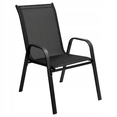 Комплект садових меблів із пластику eHokery, чорний, 3 предмети