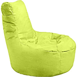 ОГОЛОШЕННЯ. CON Outdoor & Indoor Beanbag зі спинкою Chilly з наповнювачем з бісеру EPS, пуф, крісло для відпочинку, подушка для сидіння, подушка для підлоги, крісло-мішок, 200 л (зелений)