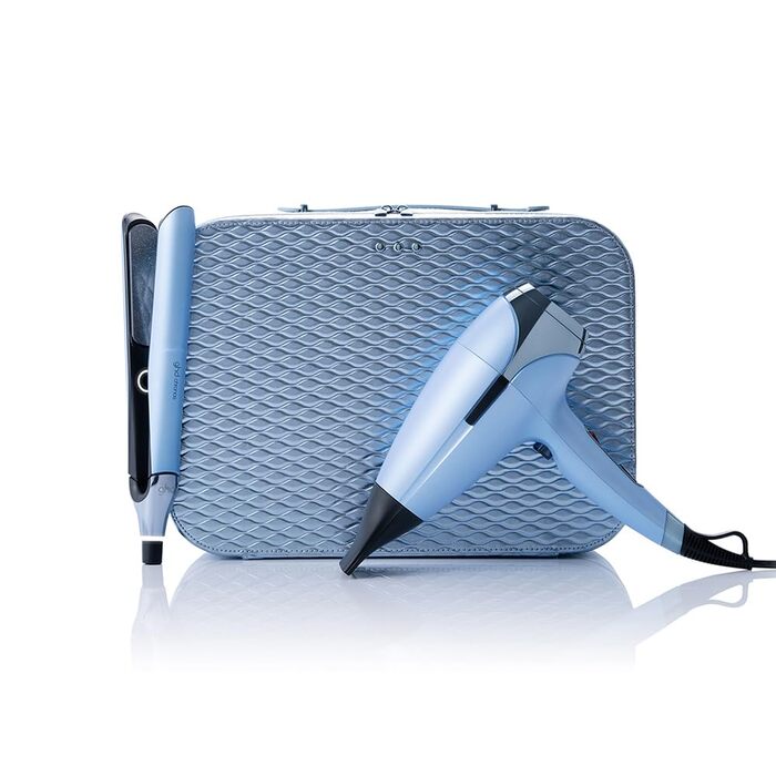 Випрямляч для волосся та фен ghd Chronos & Helios Limited Edition Deluxe в кольорі Icy Blue